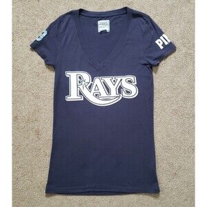 Victorias Secret PINK MLB Tampa Bay Rays Short Sleeves T-shirt Women's Size S